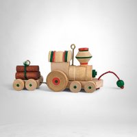 1985 Hallmark Wooden Train Ornament: Vintage Holiday Express