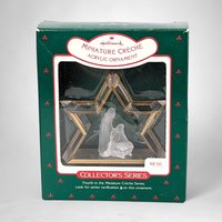 1988 Hallmark Miniature Creche Acrylic Ornament - A Nativity in Miniature