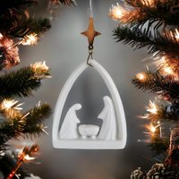 1986 Hallmark Keepsake Miniature Creche Ornament - Nativity Scene Collectible