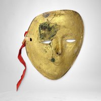 Collectible Indian Brass Mask | Vintage Wall Art | Unusual Home Decor