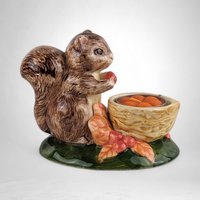 Vintage Ceramic Squirrel Tea Light Candle Holder | Woodland Animal Decor | Fall Home Decor |  Nature Inspired Gift