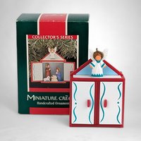 1989 Hallmark Miniature Creche Ornament - Timeless Nativity Scene