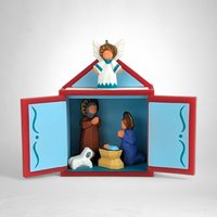 1989 Hallmark Miniature Creche Ornament - Timeless Nativity Scene
