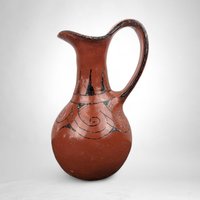Vintage Native American Handmade Pottery Pitcher/Vase - Cultural Artistry and Heritage