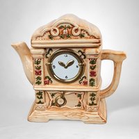 Vintage Ganz Tea For One Ceramic Clock Teapot | Whimsical Kitchen Decor | Unique Gift for Tea Lovers