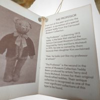 Carousel Vintage Professor Bear with Glasses, Signed Collectible