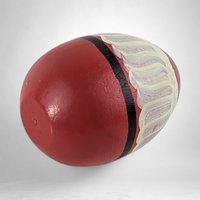 Handpainted Wooden Santa Claus Egg: Charming Holiday Decor