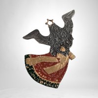 Set of 9 German Pewter Angel Enamel Ornaments: Exquisite Holiday Elegance