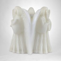 Exquisite Vintage Emperor Art Large Angel Candle - Timeless Elegance and Serenity