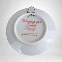 Vintage 1988 Hallmark Collector Plate: 'Waiting for Santa'