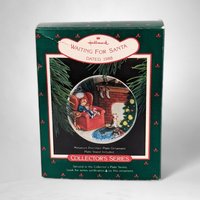 Vintage 1988 Hallmark Collector Plate: 'Waiting for Santa'