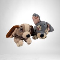 Vintage Lady and the Tramp Beanbag Toys - Disney Collectible Duo