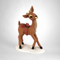 1980s Hallmark Reindeer Figurine: A Retro Holiday Treasure