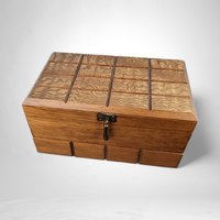 Vintage Mid-Century Modern (MCM) Wooden Jewelry/Treasure Box - Retro Storage