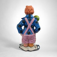 Vintage Enesco Clown Figurine with Balloons - Whimsical Collectible Delight