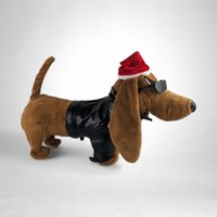 Vintage Dachshund Animated 'Low Rider' Christmas Dog: Quirky Holiday Charm