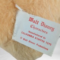 Vintage 1960s Walt Disney Winnie the Pooh Plush Toy, 8.5" Tall, Classic Pooh Bear, Collectible Disney Plush