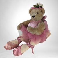 Handmade Vintage Tippy Toes Ballerina Bear by Deanna Brittsan |  Collectible Bear | Artist Bear |  Ballerina Bear |  OOAK Bear