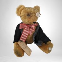 Carousel Vintage Professor Bear with Glasses, Signed Collectible