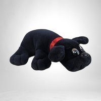 Vintage Tonka Pound Puppies Black Dog with Red Collar Plush: Classic Stuffed Animal