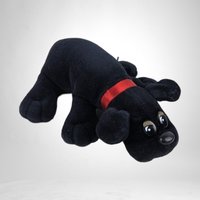 Vintage Tonka Pound Puppies Black Dog with Red Collar Plush: Classic Stuffed Animal