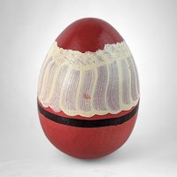 Handpainted Wooden Santa Claus Egg: Charming Holiday Decor