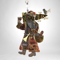 Vintage Mixed Metal Santa Claus Ornament - Timeless Holiday Charm