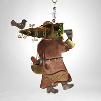 Vintage Mixed Metal Santa Claus Ornament - Timeless Holiday Charm