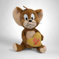 Vintage Valentine Jerry from Tom and Jerry Beanbag Plush - Cuddly Collector's Treasure