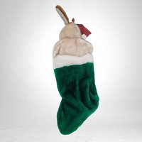 Vintage Plush Beggin' Strips Dog Stocking - Retro Canine Holiday
