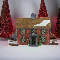 Vintage 1990 Dept 56 Shingle Creek House, New England Village, Lighted Porcelain House, Christmas Village Collectible, Original Box #5946-3