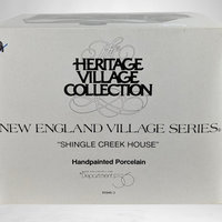 Vintage 1990 Dept 56 Shingle Creek House, New England Village, Lighted Porcelain House, Christmas Village Collectible, Original Box #5946-3