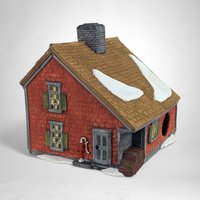 Vintage 1990 Dept 56 Shingle Creek House, New England Village, Lighted Porcelain House, Christmas Village Collectible, Original Box #5946-3