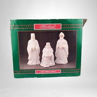 1995 House of Lloyd Three Kings Figurines, Christmas Around the World Collection, Porcelain Wise Men, Holiday Decor