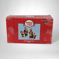 Dept. 56 Santa Claus is Coming to Town 2-Piece Figurine Set - Festive Mr. and Mrs. Claus with Elves
