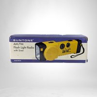 Vintage Suntone AM/FM Radio Flashlight Siren - 3-in-1 Emergency Radio - Works - 9" -  Camping Hiking Gift