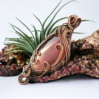Handmade Wire Wrapped Copper Labradorite Pendant | Unique Gemstone Jewelry | Artisan Crafted Necklace | Bohemian Style Accessory