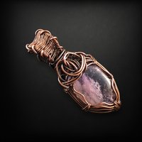 Handmade Copper Wire Wrapped Amethyst Pendant | Antiqued Copper Jewelry | Unique Gift for Crystal Lovers | Boho Chic Necklace Pendant