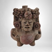 Vintage Clay Vessel | Moche Inspired Design | Ancient Art Style | Unique Decor | History Buff Gift