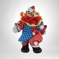 Vintage Winking Ceramic Circus Clown Doll | 6" Tall | Whimsical Collectible Figurine