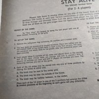1971 Milton Bradley Stay Alive Game