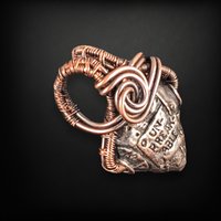 Handmade Copper Wire Wrapped "Unbreakable" Heart Pendant | Sentimental Jewelry | Antiqued Copper | Gift for Strength and Love
