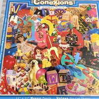 Vintage 1999 Conexions 11x11 Magnetic Puzzle with 150 Unique Die-Cut Shapes