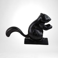 Collectible Nutcracker | Vintage Squirrel | Black Metal | Kitchen Decor