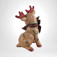 Hand-Painted Reindeer Figurine | Vintage Ceramic | Christmas Decoration | 9"