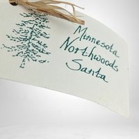 1999 Handmade Northwoods Santa Figure | Minnesota Folk Art | Rustic Christmas Decor | 12" Santa with Birdhouse | Winter Woodland Decor