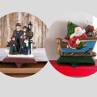 Vintage Cast Iron Stocking Holder | Christmas Stocking Hanger | Your Choice | Fireplace Decor