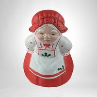 Vintage Hand Painted Mr. and Mrs. Claus Mooning Figures | Quirky Christmas Decor | Ceramic Santa and Mrs Claus Figurines | 7.5" Tall