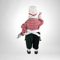 Santa Baking Gingerbread Cookies Figure