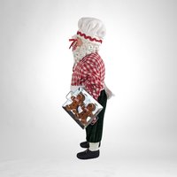 Santa Baking Gingerbread Cookies Figure
